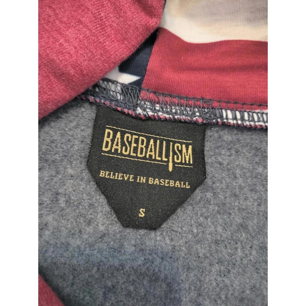 Baseballism Americana Hoodie Men's S Gray Believe In Baseball USA - Picture 3 of 16